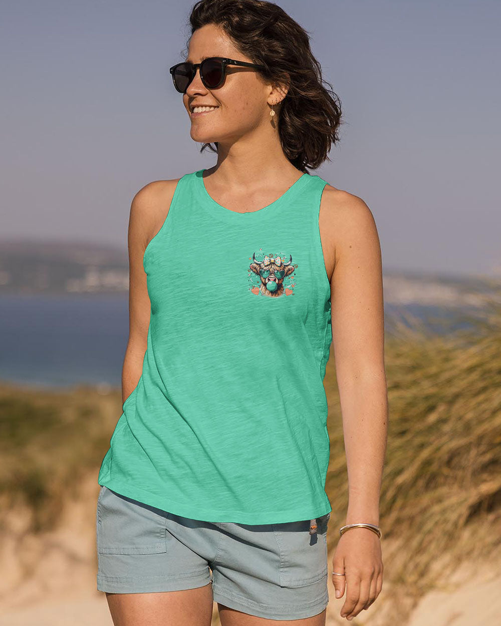 JUST A LITTLE MOODY COW HIPPIE ALL OVER PRINT - TYQY1007251