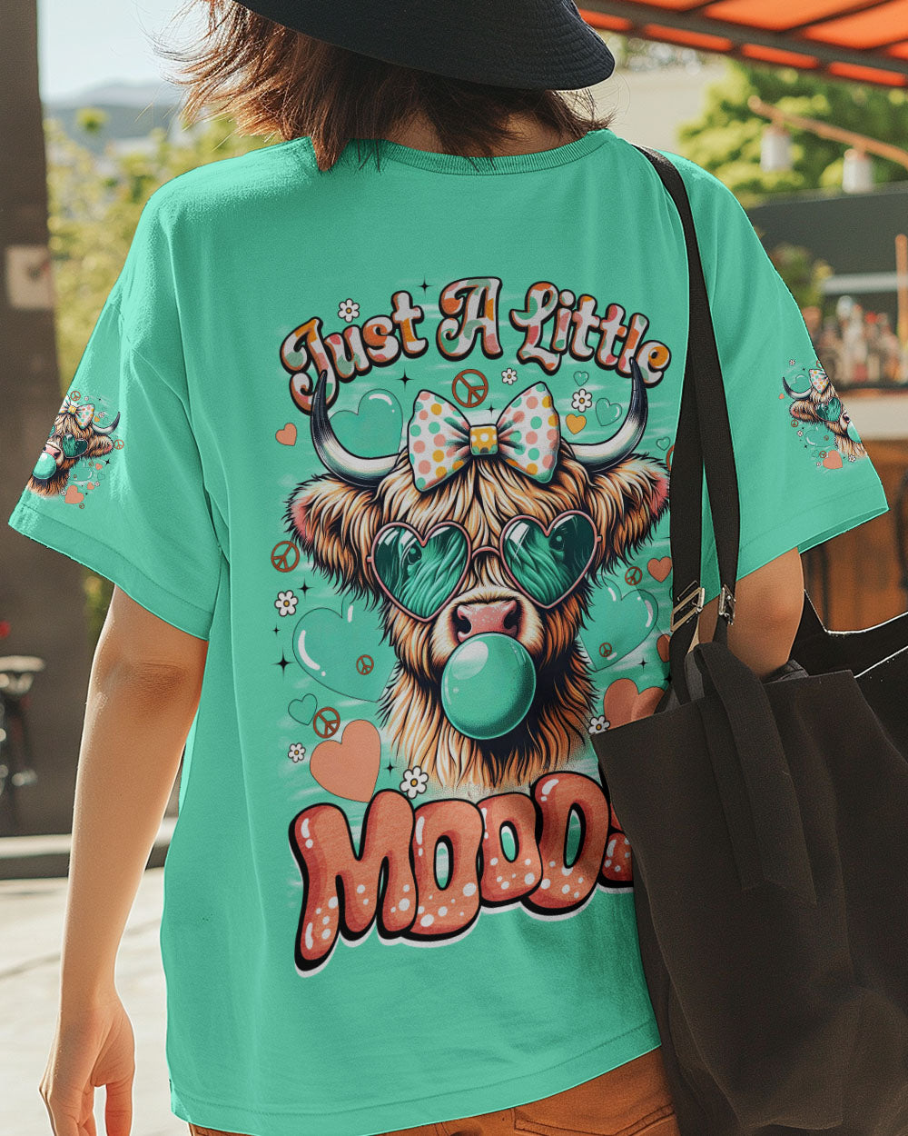 JUST A LITTLE MOODY COW HIPPIE ALL OVER PRINT - TYQY1007251