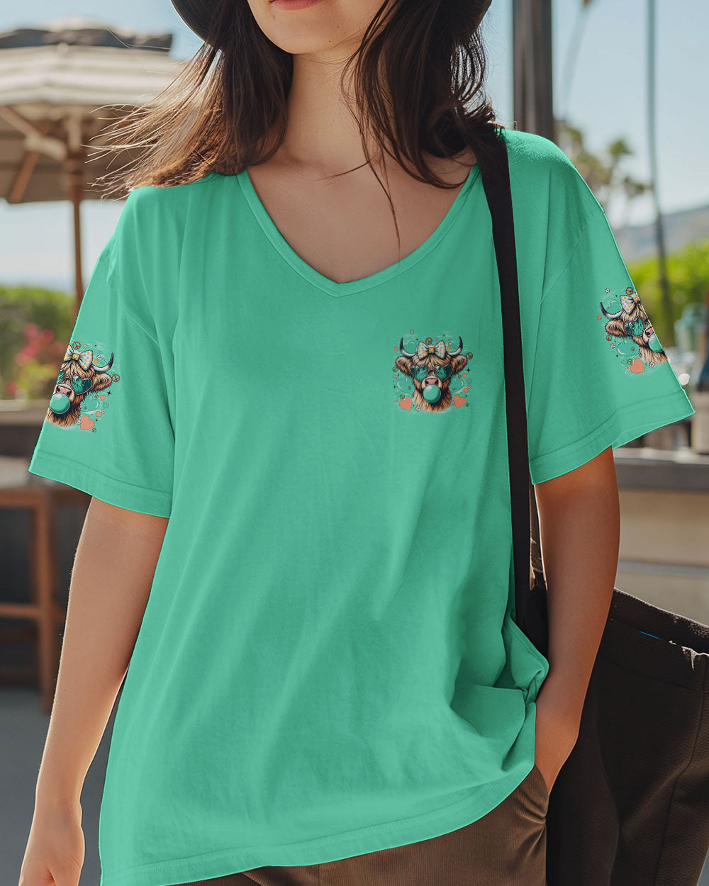 JUST A LITTLE MOODY COW HIPPIE ALL OVER PRINT - TYQY1007251