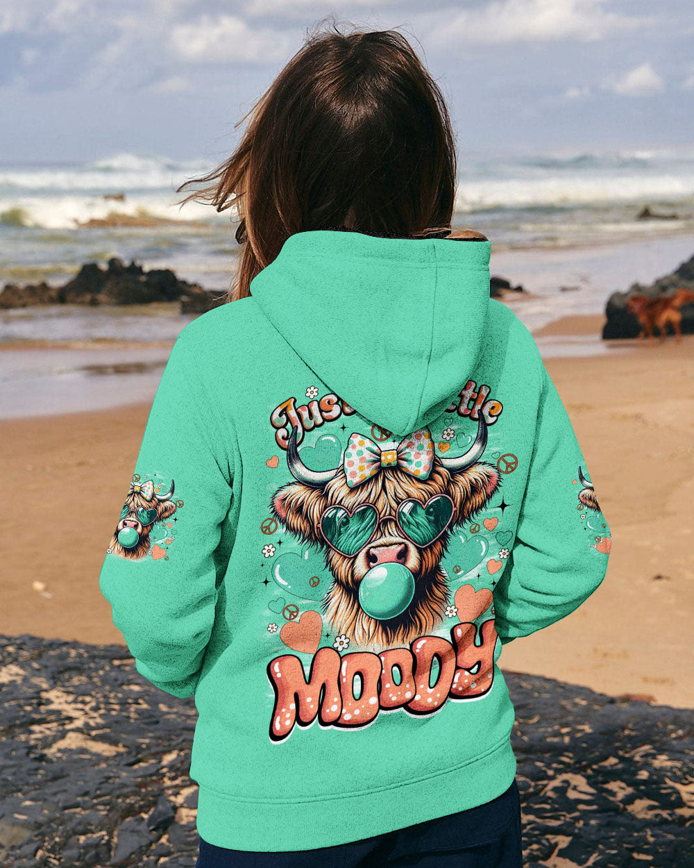 JUST A LITTLE MOODY COW HIPPIE ALL OVER PRINT - TYQY1007251