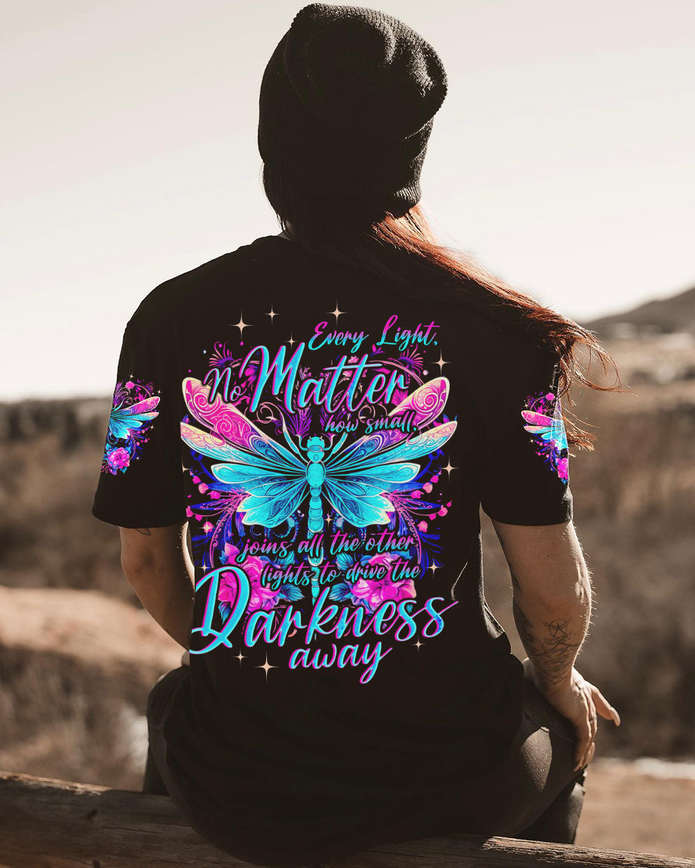 LIGHT TO DRIVE THE DARKNESS AWAY DRAGONFLY ALL OVER PRINT - TYQY1010231