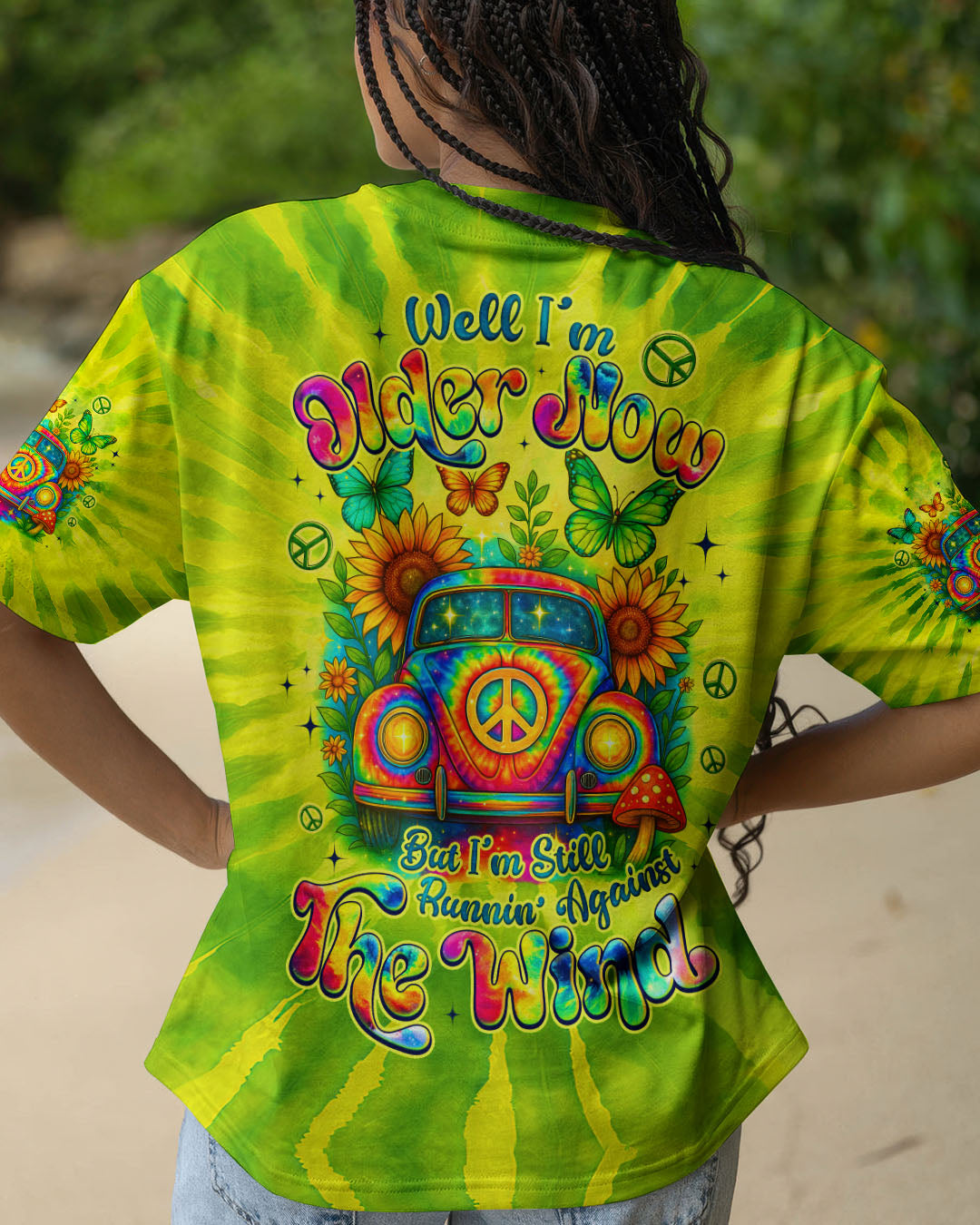 RUNNING AGAINST THE WIND CAR TIE DYE ALL OVER PRINT - TYQY1106253