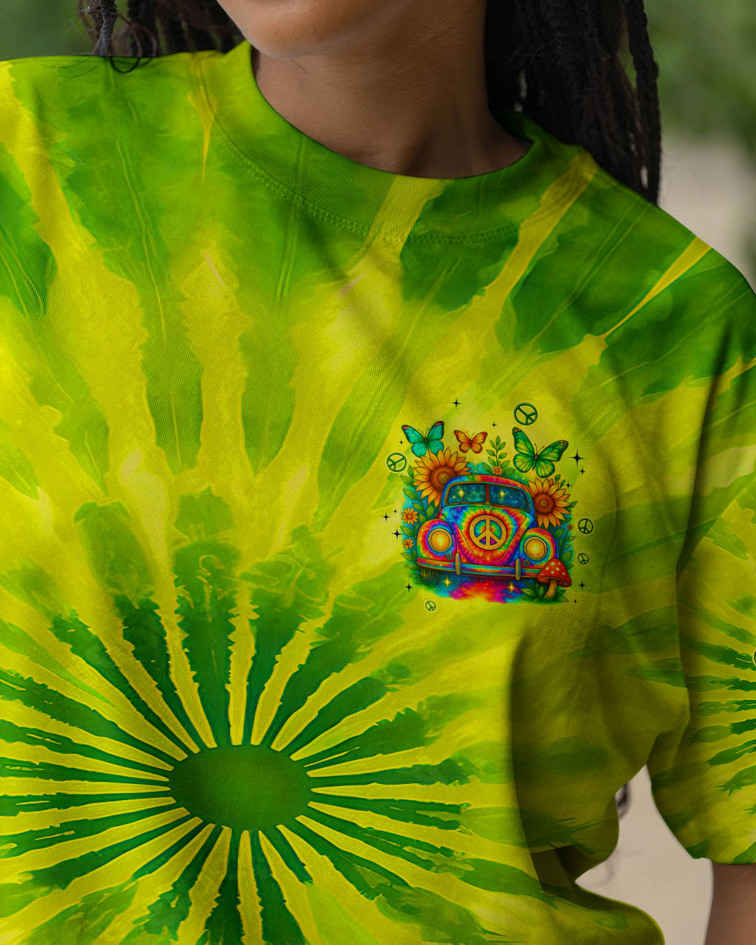 RUNNING AGAINST THE WIND CAR TIE DYE ALL OVER PRINT - TYQY1106253