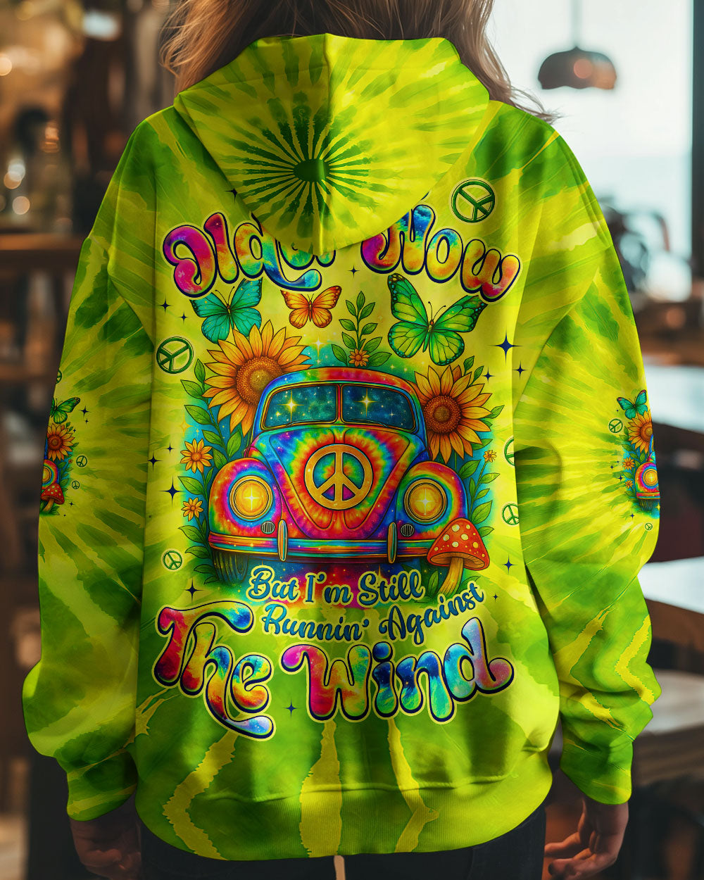RUNNING AGAINST THE WIND CAR TIE DYE ALL OVER PRINT - TYQY1106253