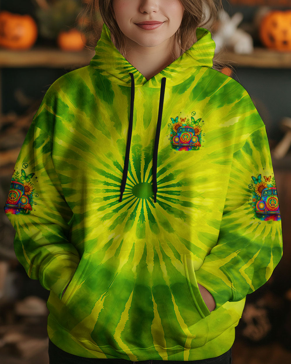 RUNNING AGAINST THE WIND CAR TIE DYE ALL OVER PRINT - TYQY1106253