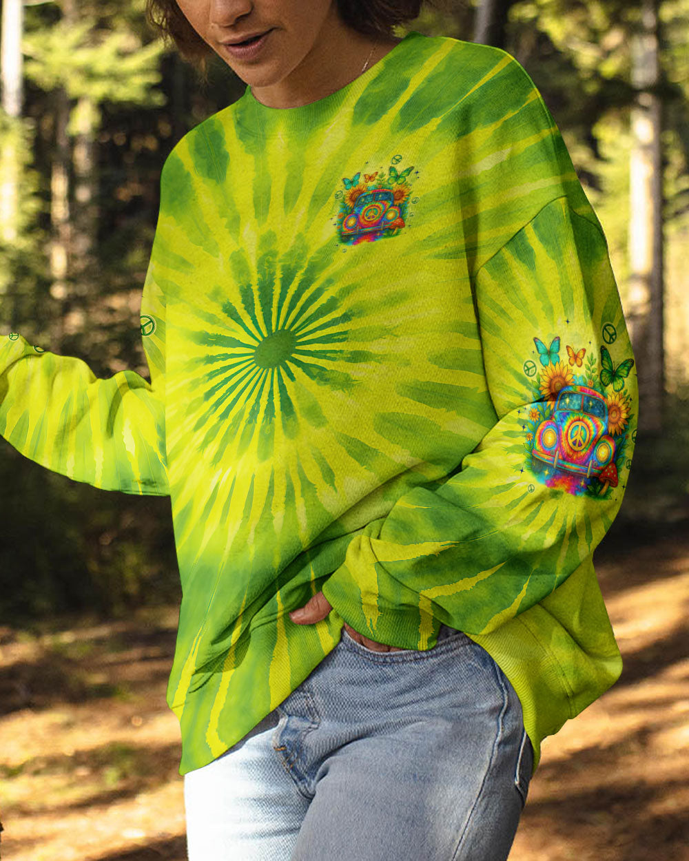 RUNNING AGAINST THE WIND CAR TIE DYE ALL OVER PRINT - TYQY1106253