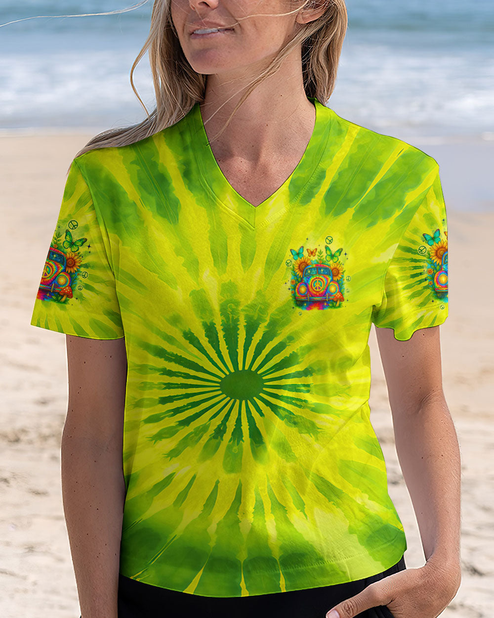 RUNNING AGAINST THE WIND CAR TIE DYE ALL OVER PRINT - TYQY1106253