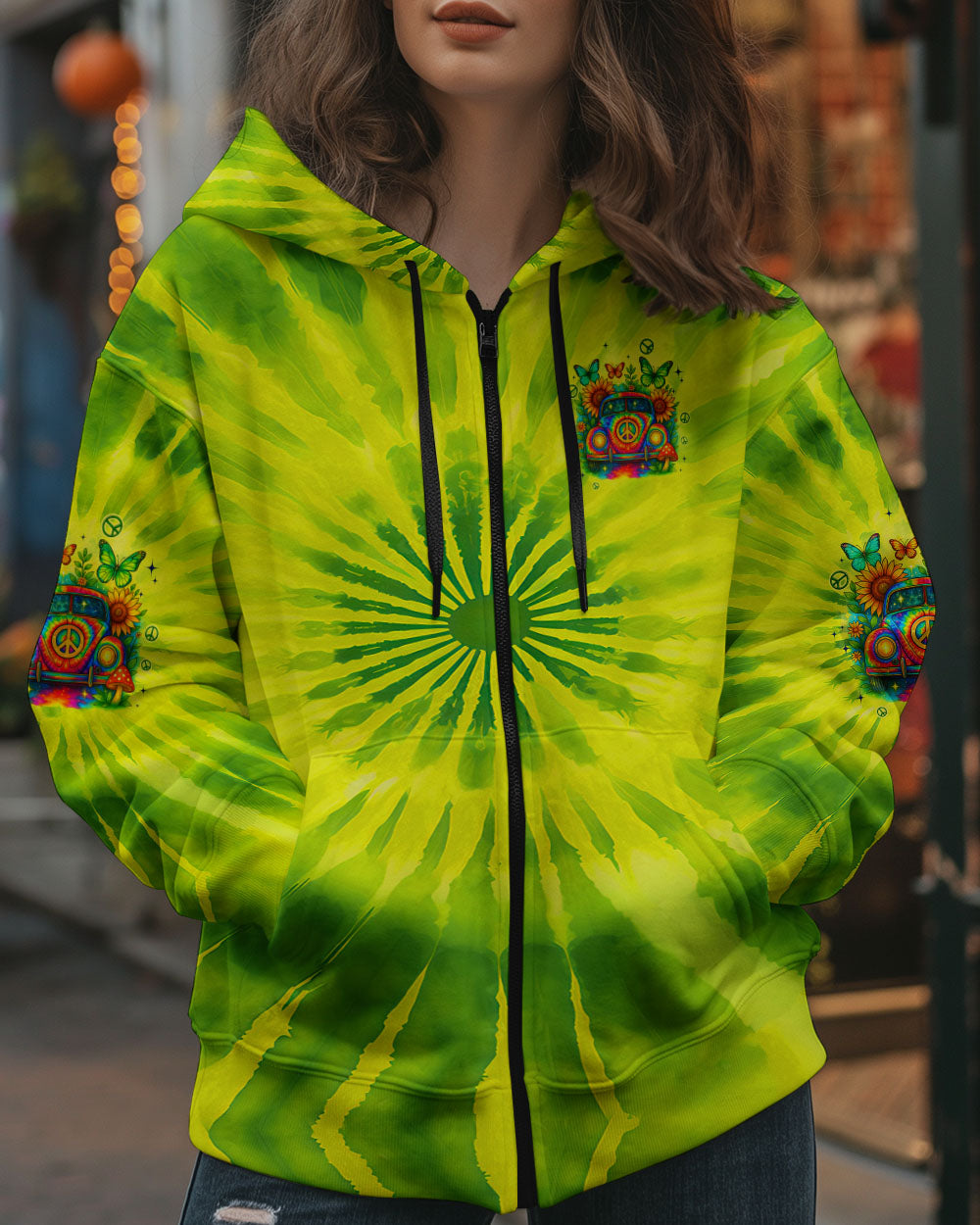 RUNNING AGAINST THE WIND CAR TIE DYE ALL OVER PRINT - TYQY1106253