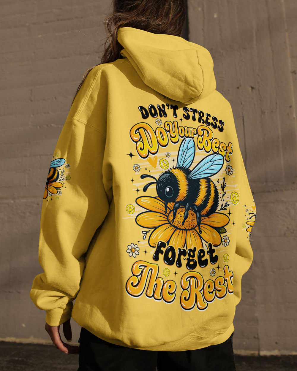 DO YOUR BEST BEE HIPPIE ALL OVER PRINT - TYQY1107252