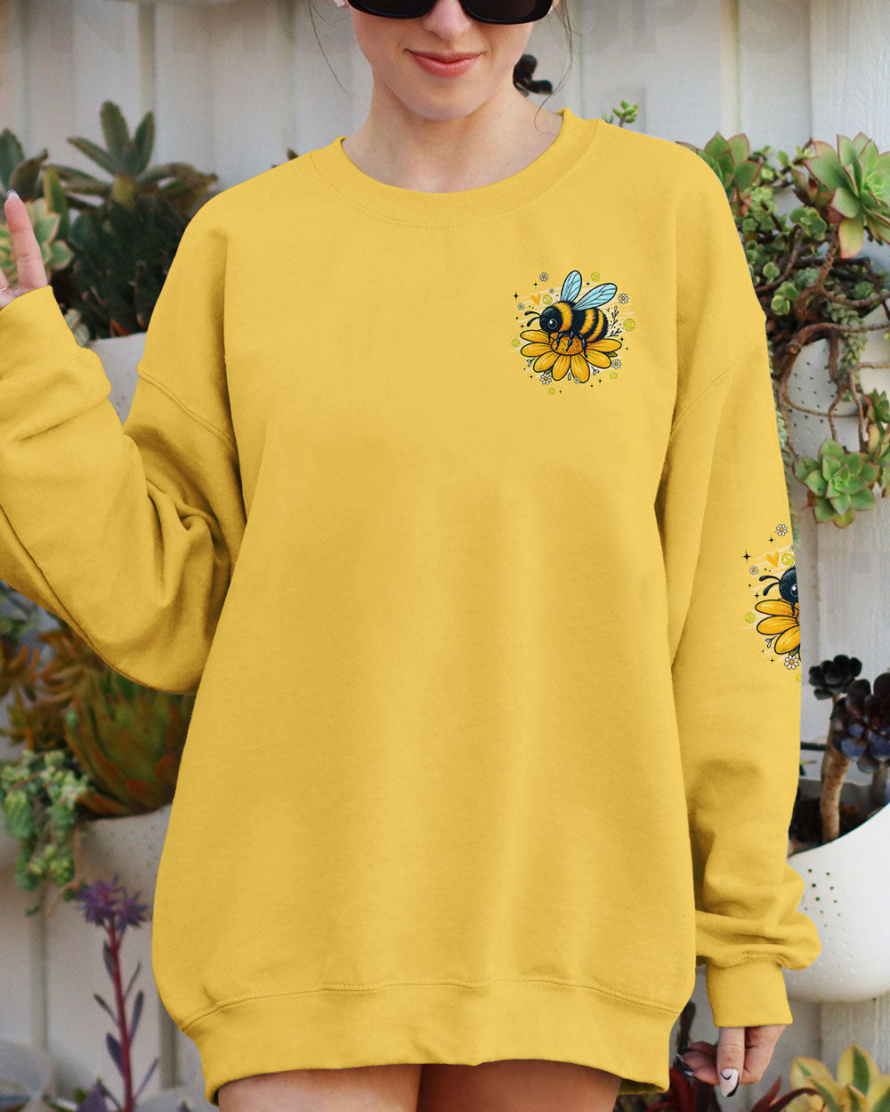 DO YOUR BEST BEE HIPPIE ALL OVER PRINT - TYQY1107252