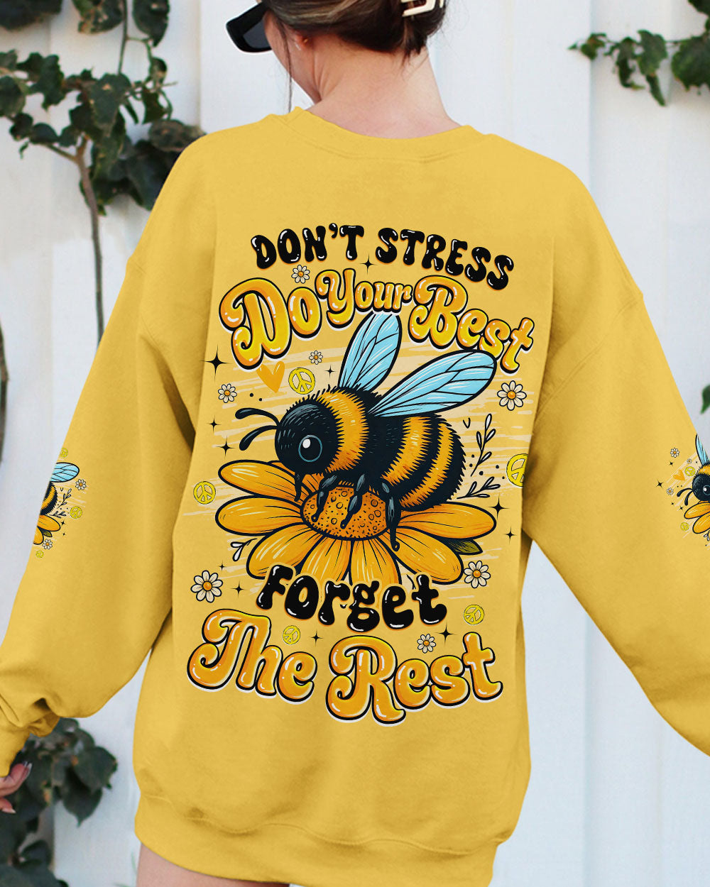 DO YOUR BEST BEE HIPPIE ALL OVER PRINT - TYQY1107252