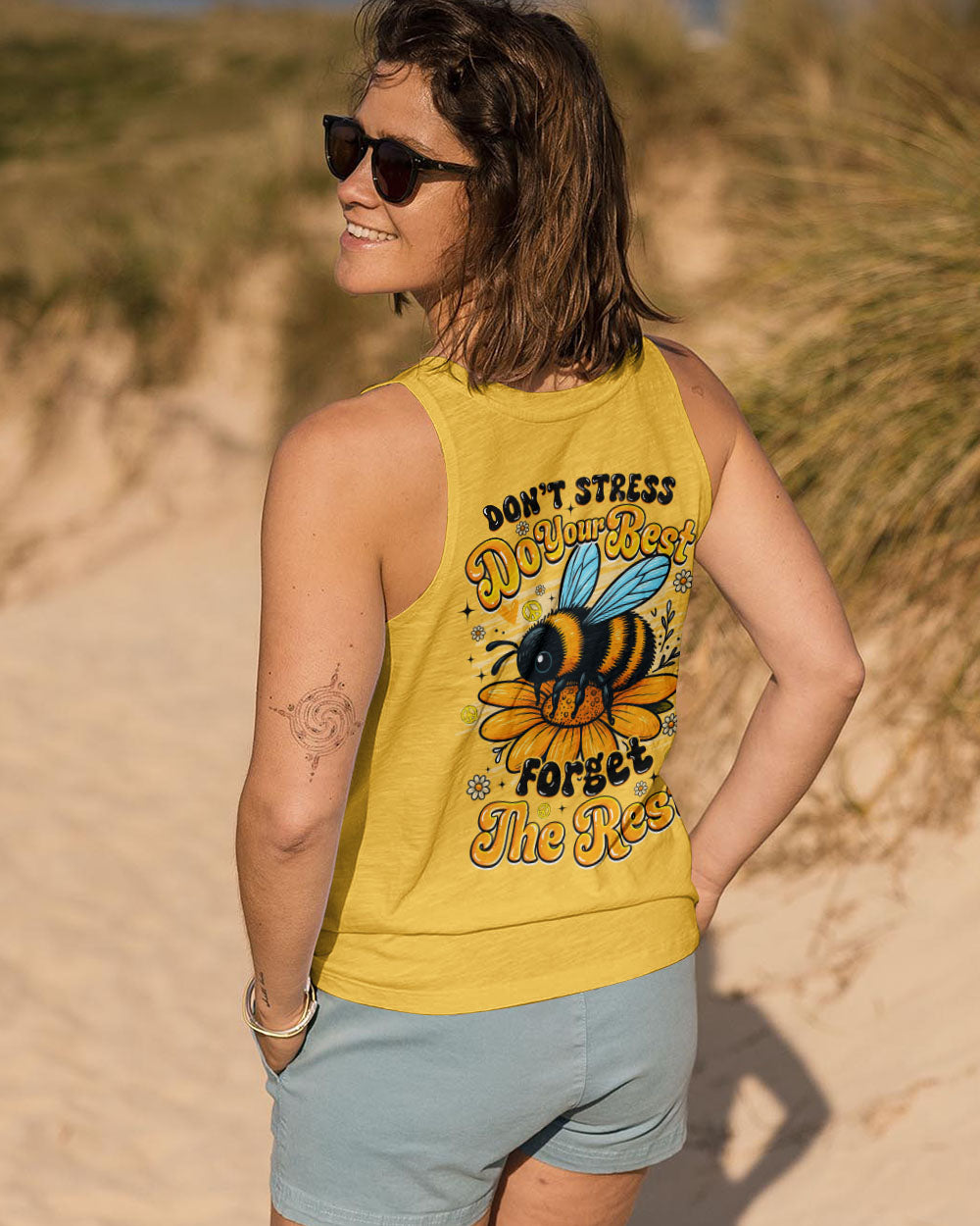 DO YOUR BEST BEE HIPPIE ALL OVER PRINT - TYQY1107252