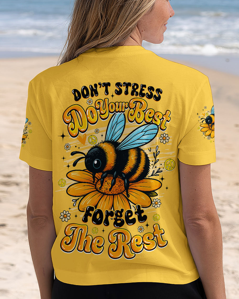 DO YOUR BEST BEE HIPPIE ALL OVER PRINT - TYQY1107252