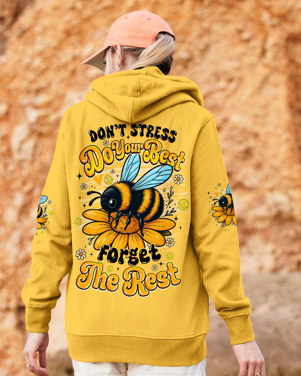 DO YOUR BEST BEE HIPPIE ALL OVER PRINT - TYQY1107252
