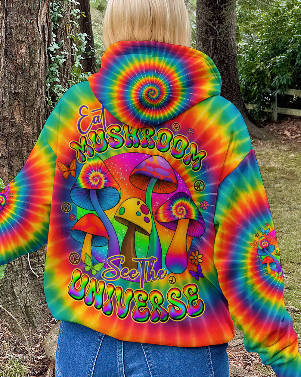 EAT MUSHROOMS SEE THE UNIVERSE TIE DYE ALL OVER PRINT - TYQY1111251