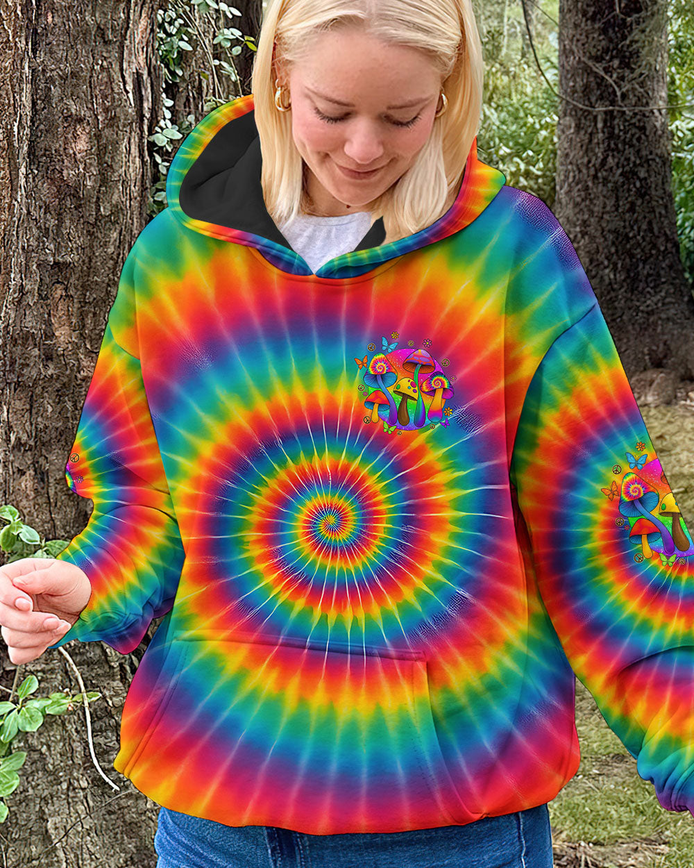 EAT MUSHROOMS SEE THE UNIVERSE TIE DYE ALL OVER PRINT - TYQY1111251