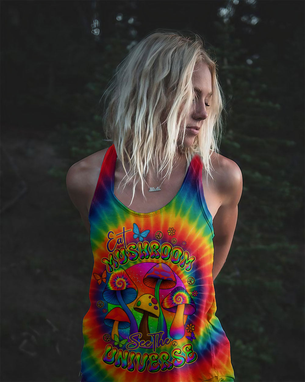EAT MUSHROOMS SEE THE UNIVERSE TIE DYE ALL OVER PRINT - TYQY1111251