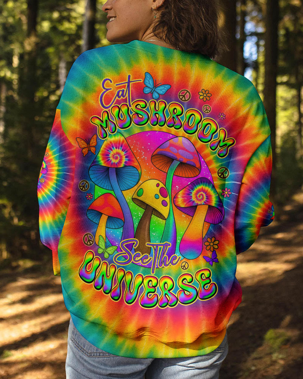 EAT MUSHROOMS SEE THE UNIVERSE TIE DYE ALL OVER PRINT - TYQY1111251