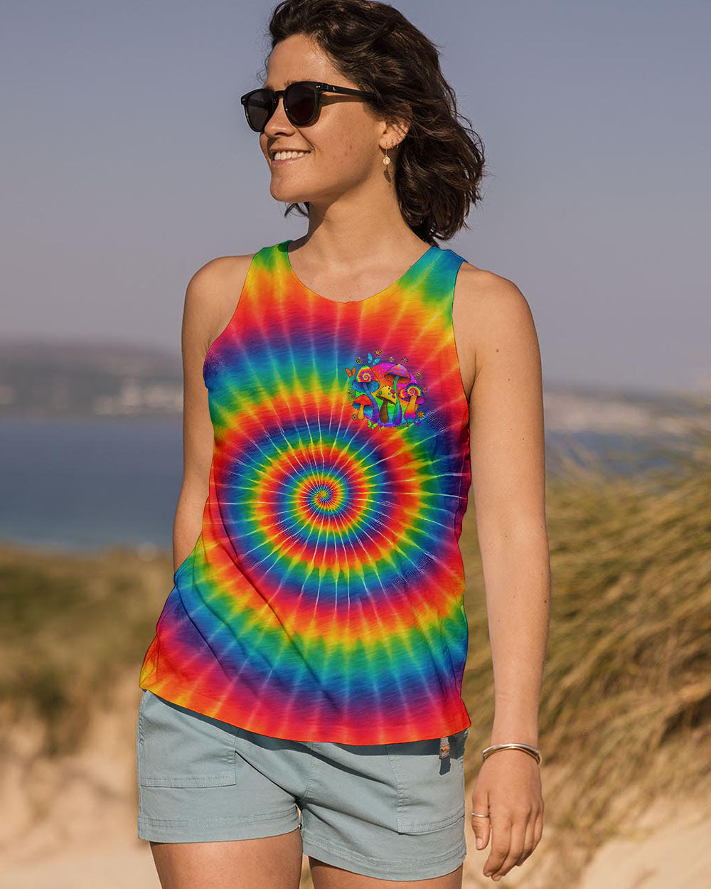 EAT MUSHROOMS SEE THE UNIVERSE TIE DYE ALL OVER PRINT - TYQY1111251