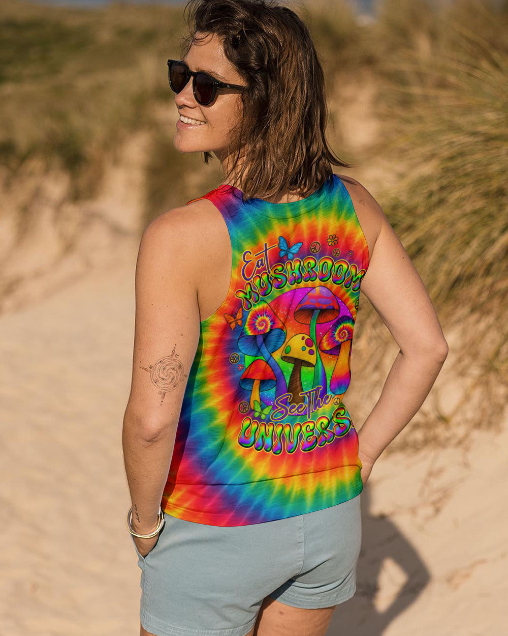 EAT MUSHROOMS SEE THE UNIVERSE TIE DYE ALL OVER PRINT - TYQY1111251