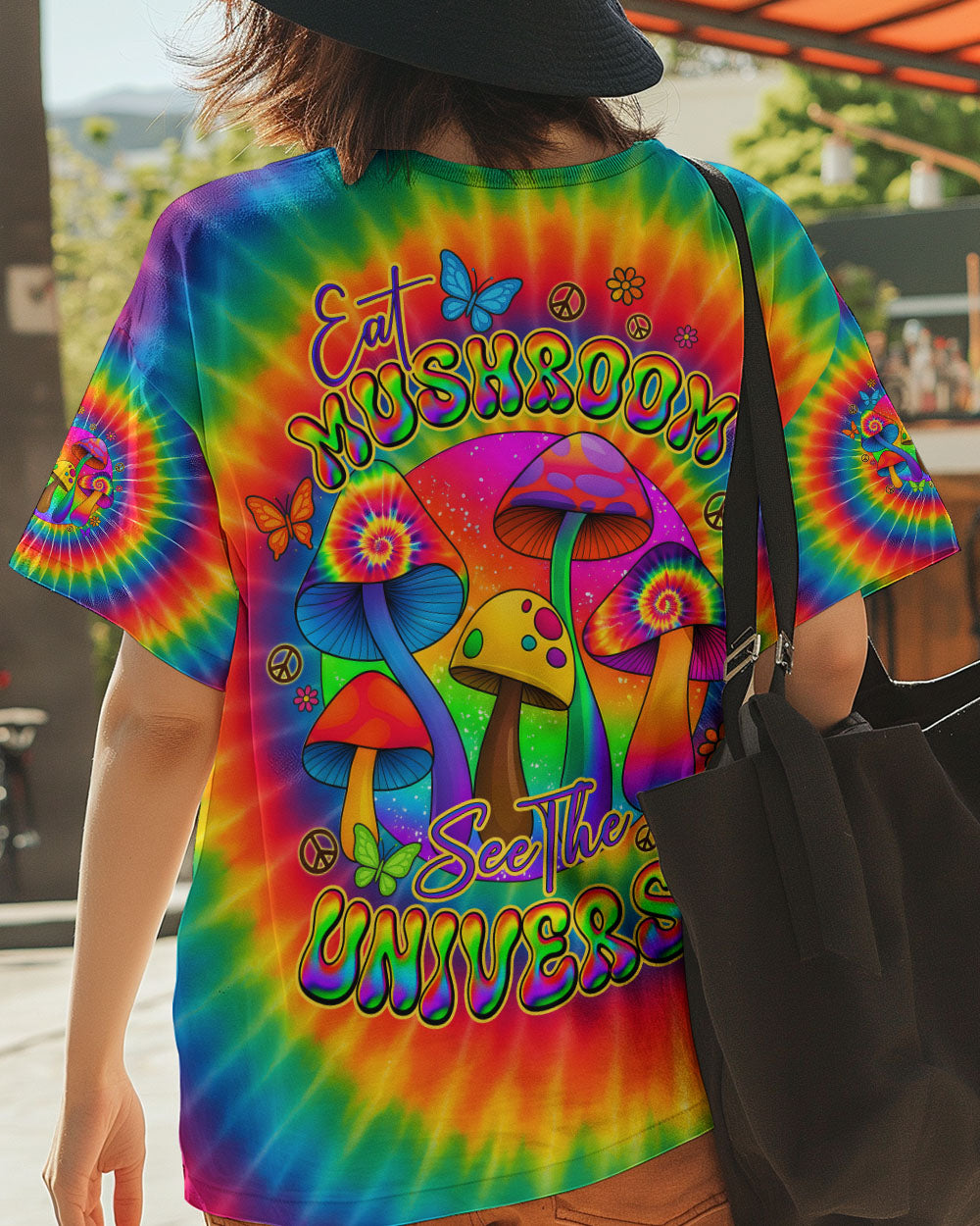 EAT MUSHROOMS SEE THE UNIVERSE TIE DYE ALL OVER PRINT - TYQY1111251