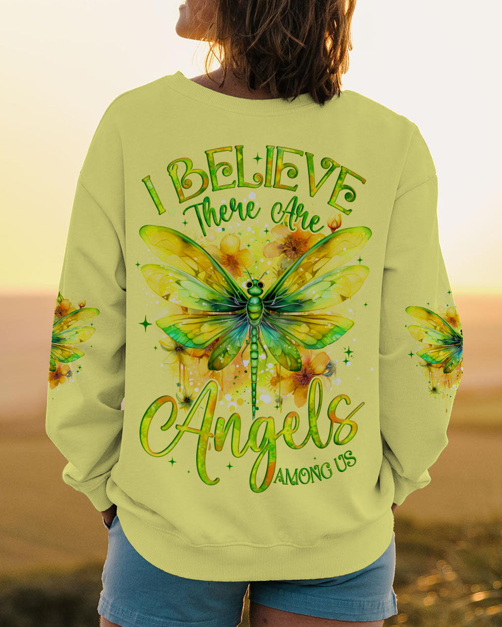 I BELIEVE THERE ARE ANGELS AMONG US DRAGONFLY ALL OVER PRINT - TYQY1203252