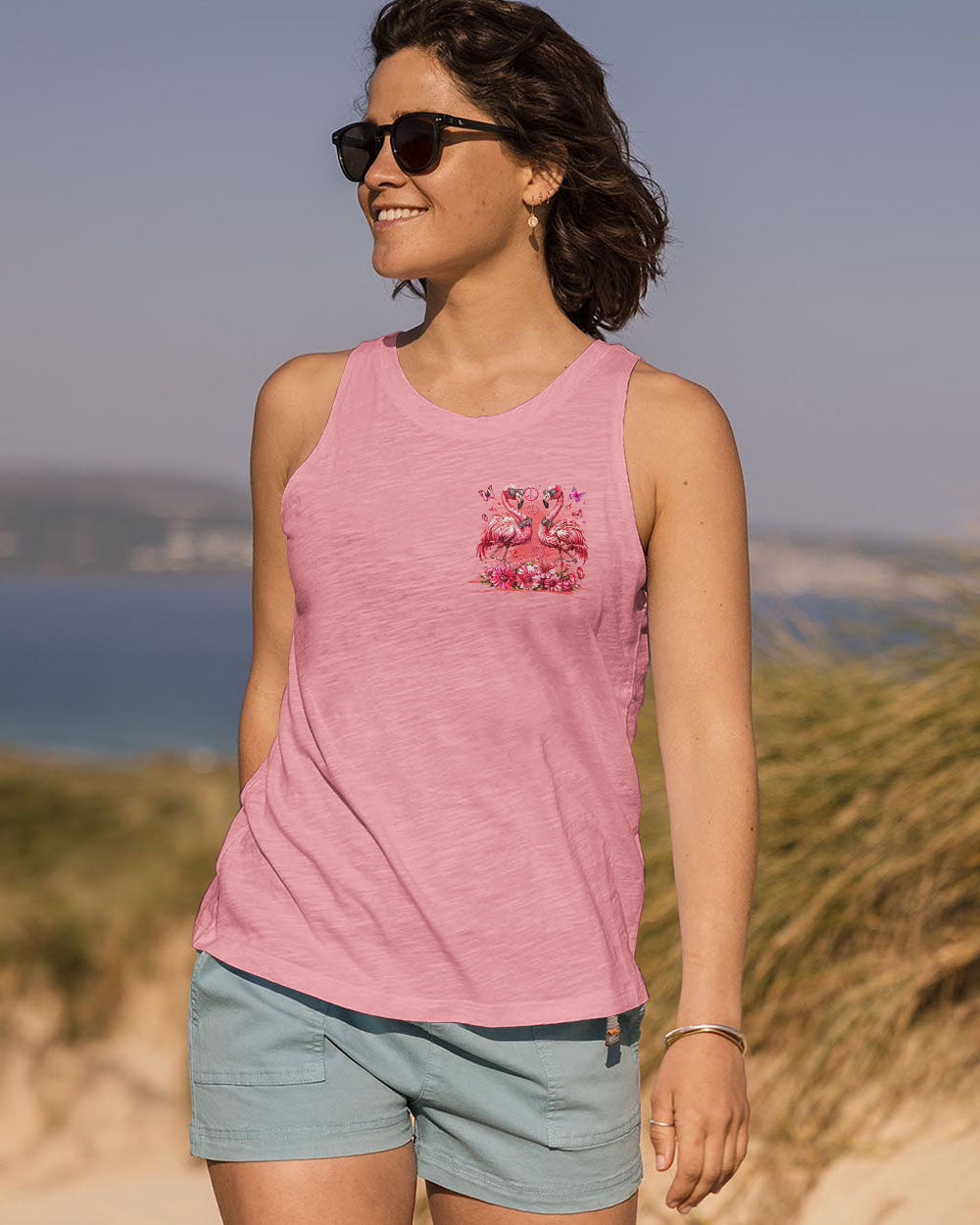 CHERISH THOSE WHO LIFT YOU UP FLAMINGO ALL OVER PRINT - TYQY1204245