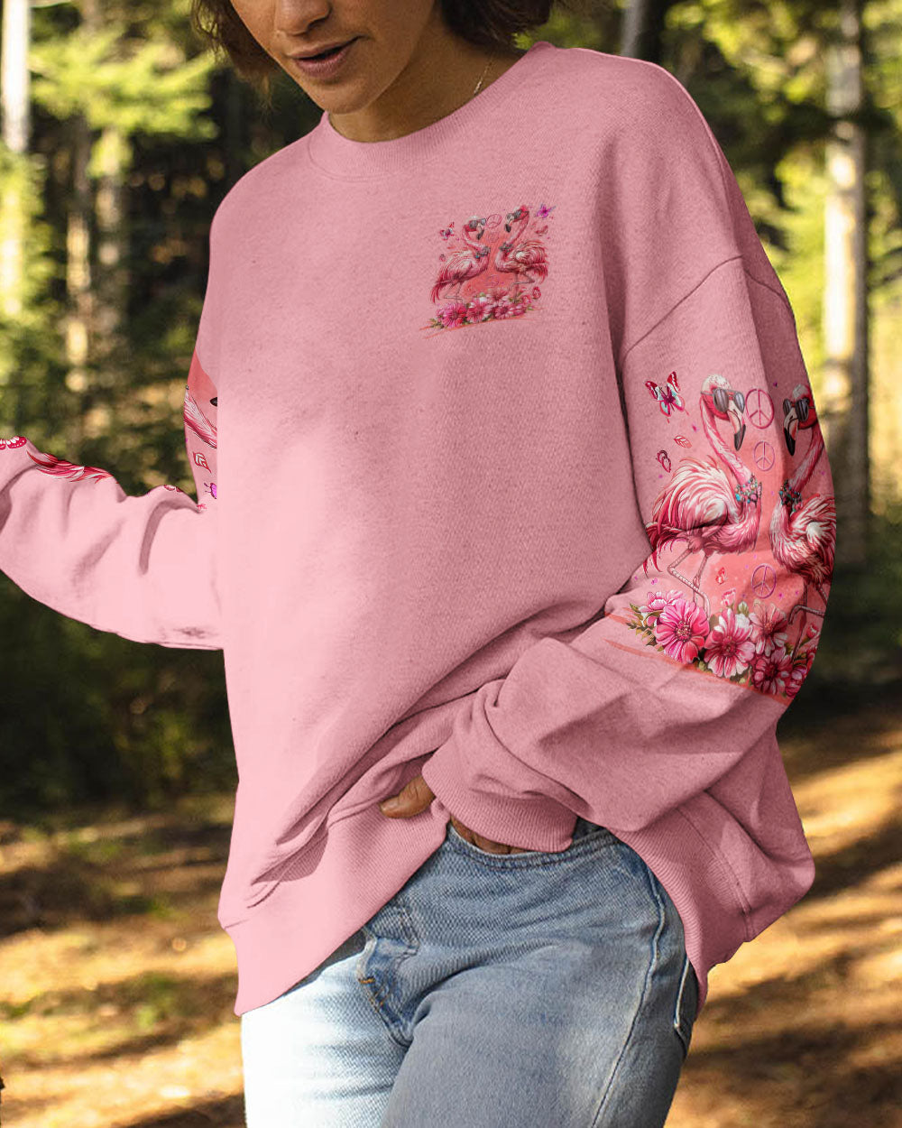 CHERISH THOSE WHO LIFT YOU UP FLAMINGO ALL OVER PRINT - TYQY1204245