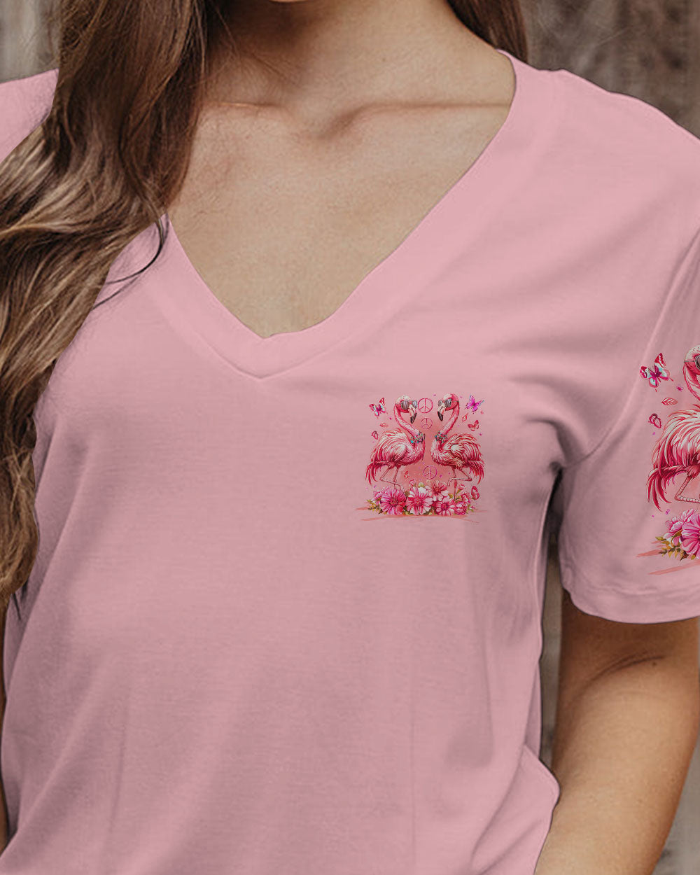 CHERISH THOSE WHO LIFT YOU UP FLAMINGO ALL OVER PRINT - TYQY1204245