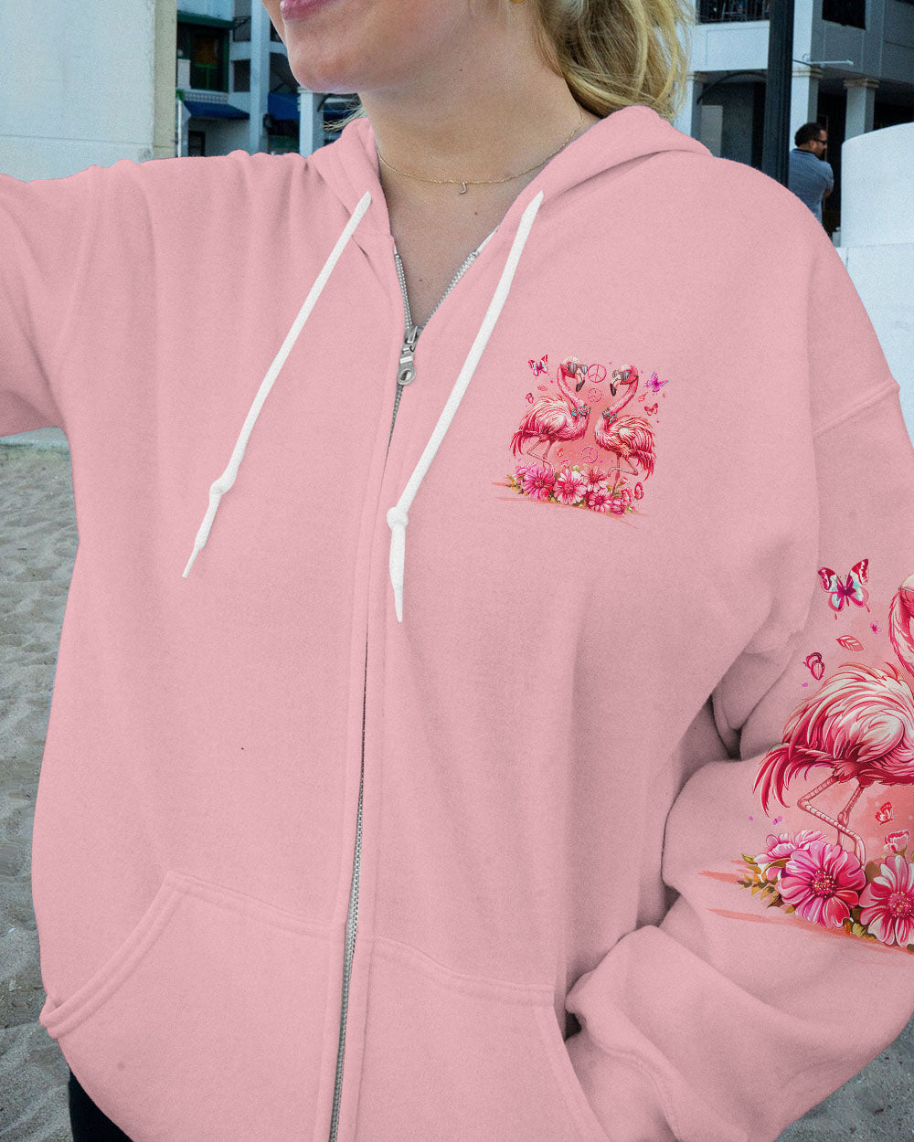 CHERISH THOSE WHO LIFT YOU UP FLAMINGO ALL OVER PRINT - TYQY1204245