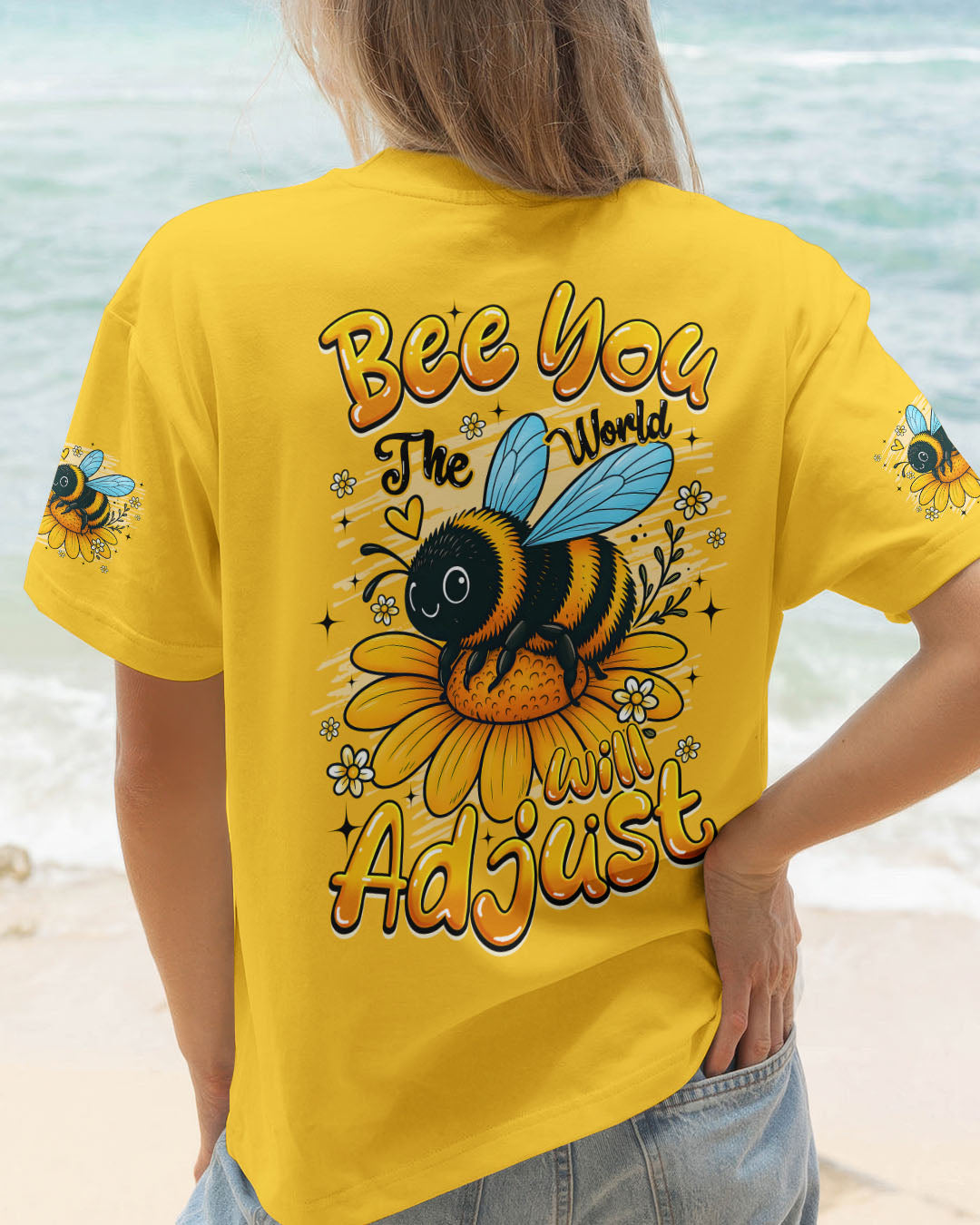 BEE YOU THE WORLD WILL ADJUST ALL OVER PRINT - TYQY1207251