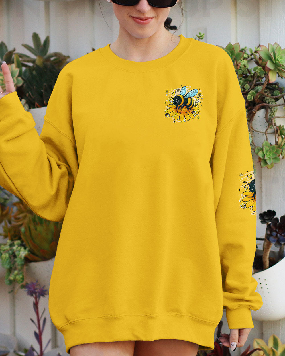 BEE YOU THE WORLD WILL ADJUST ALL OVER PRINT - TYQY1207251