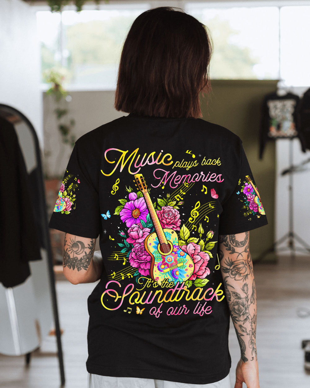 MUSIC PLAYS BACK MEMORIES ALL OVER PRINT - TYQY1208242