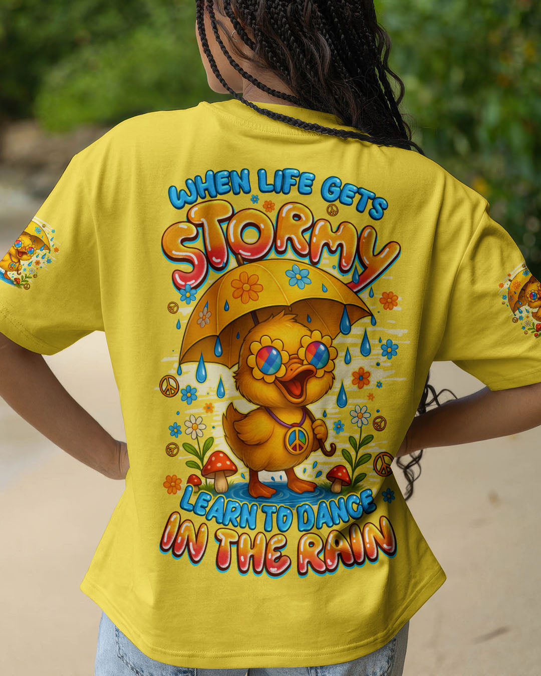 DANCE IN THE RAIN DUCK HIPPIE ALL OVER PRINT - TYQY1208251