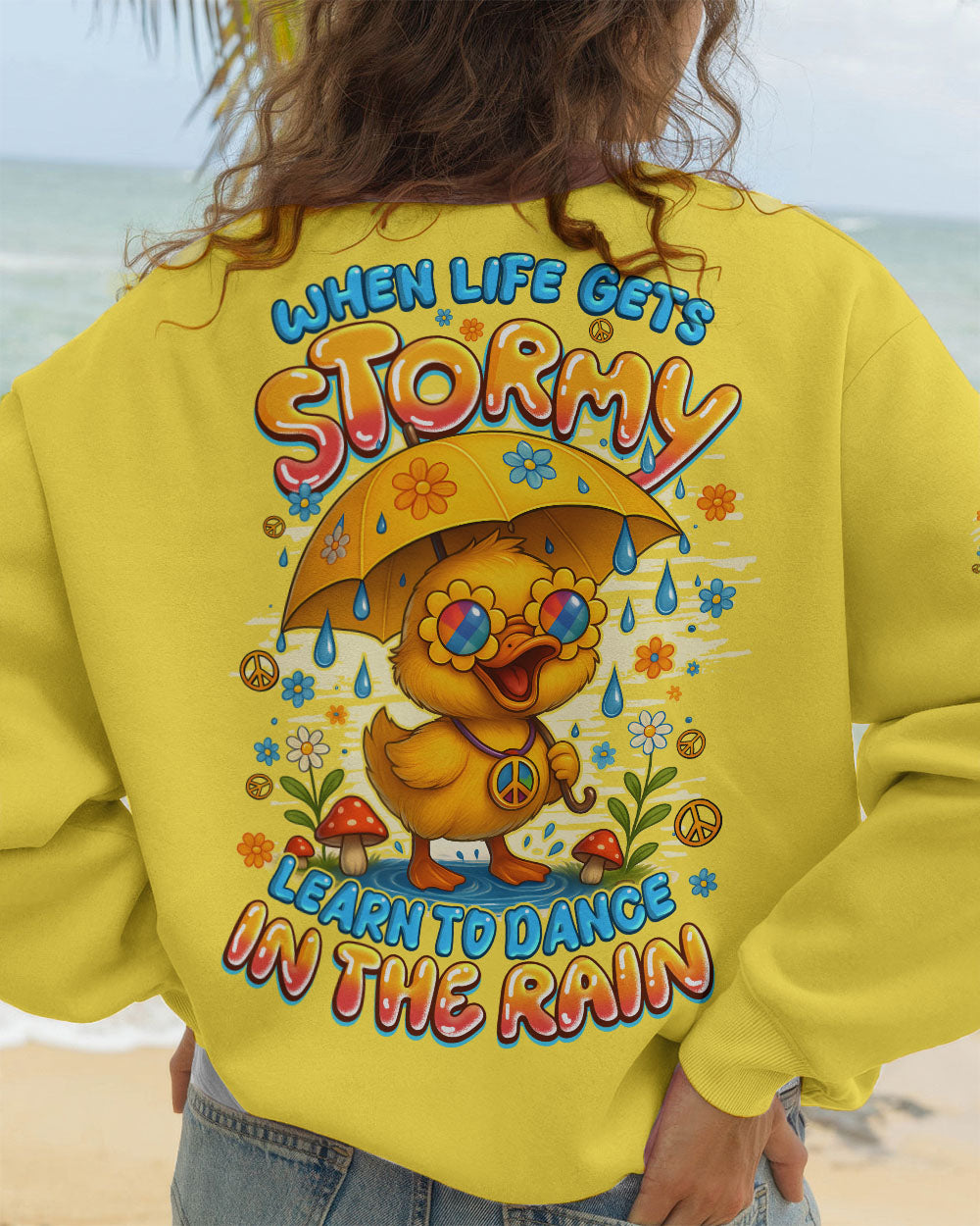 DANCE IN THE RAIN DUCK HIPPIE ALL OVER PRINT - TYQY1208251