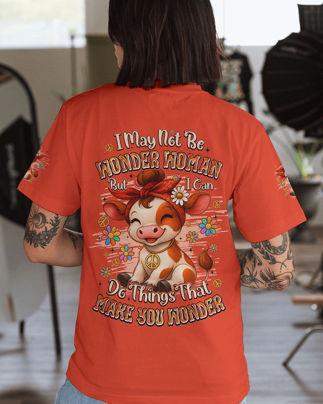 I MAY NOT BE WONDER WOMAN COW ALL OVER PRINT - TYQY1209253