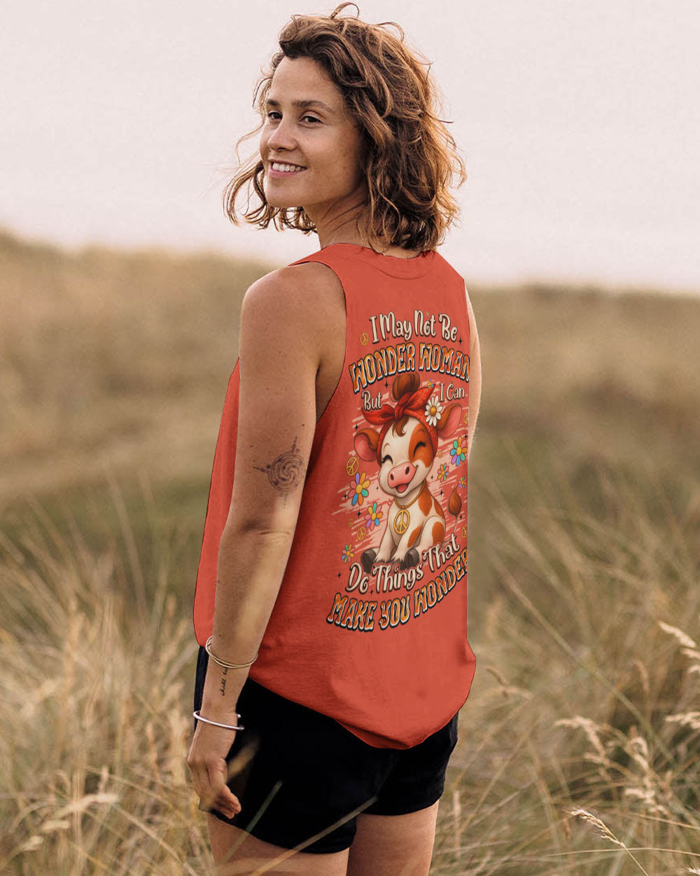 I MAY NOT BE WONDER WOMAN COW ALL OVER PRINT - TYQY1209253