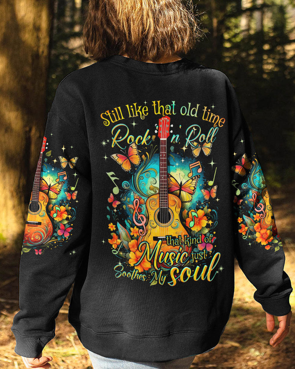 MUSIC SOOTHES THE SOUL GUITAR ALL OVER PRINT - TYQY1210233