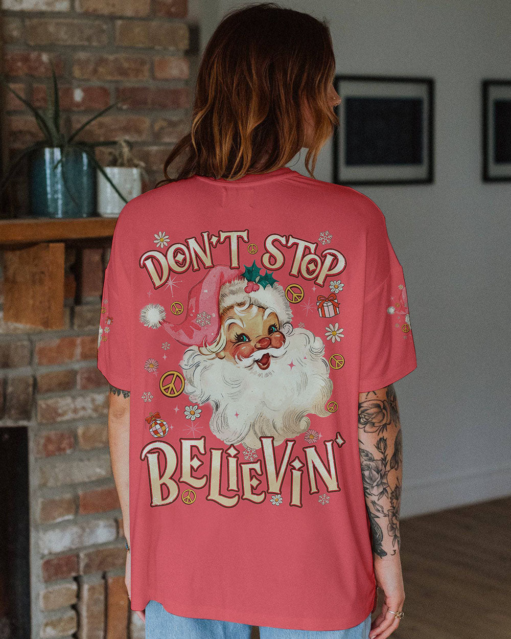 DON'T STOP BELIEVING CHRISTMAS ALL OVER PRINT - TYQY1211241