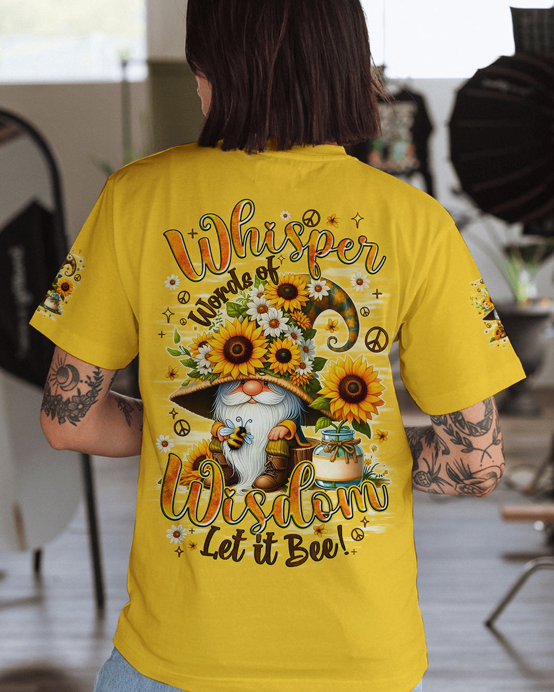 WHISPER WORDS OF WISDOM LET IT BEE GNOME ALL OVER PRINT - TYQY1301262