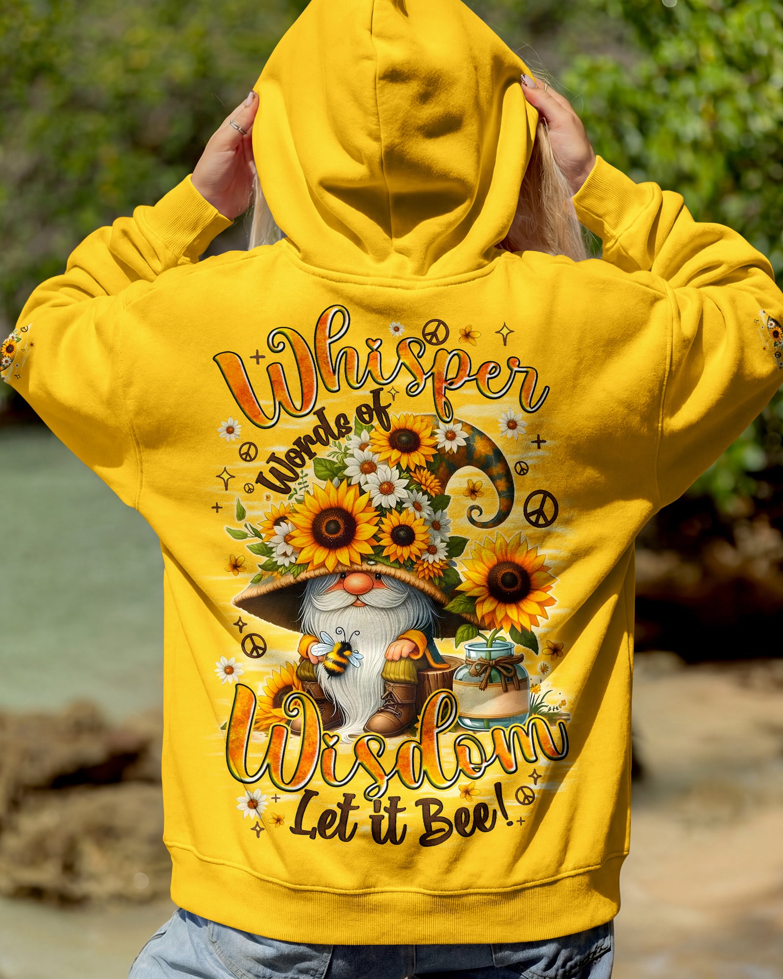 WHISPER WORDS OF WISDOM LET IT BEE GNOME ALL OVER PRINT - TYQY1301262