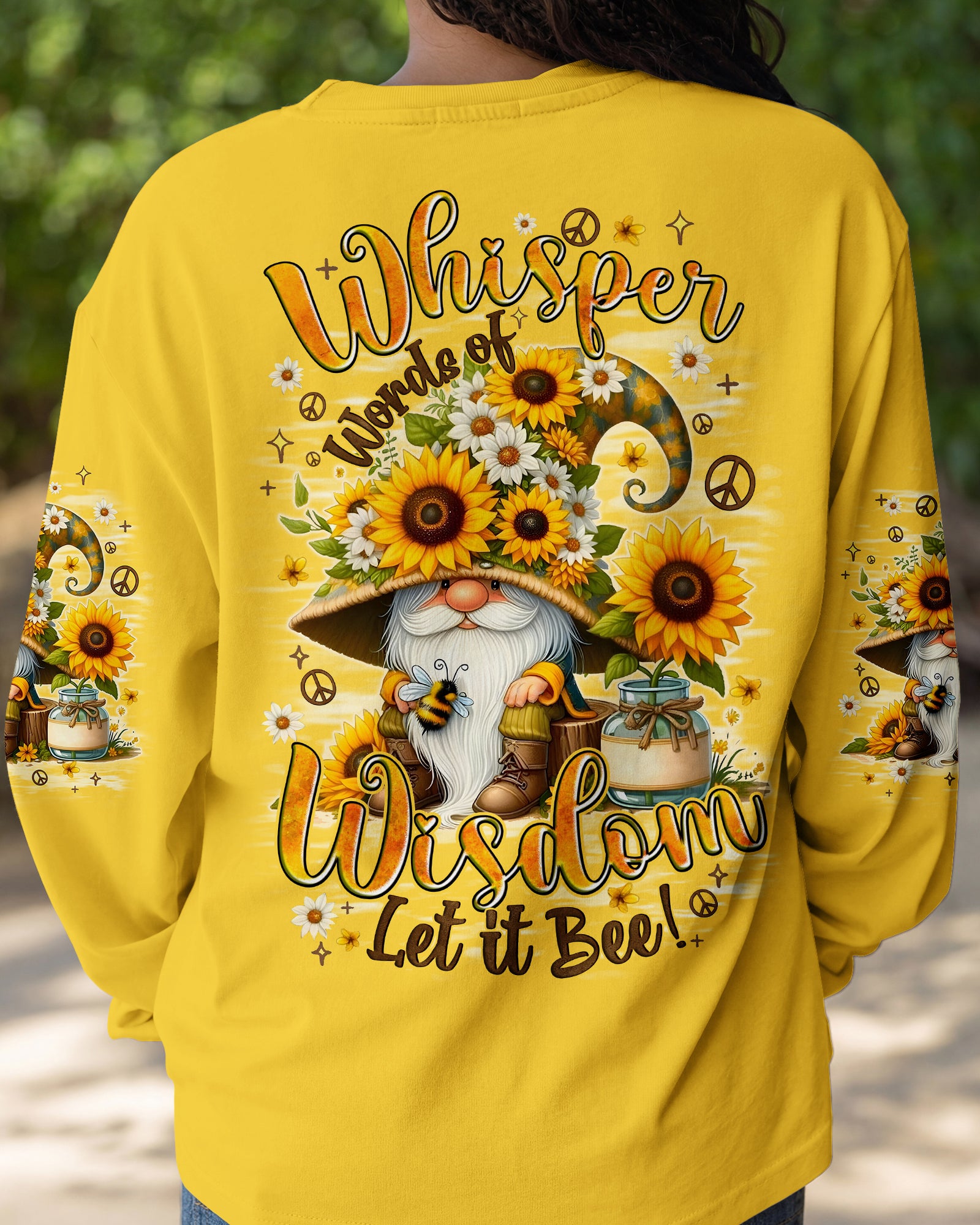 WHISPER WORDS OF WISDOM LET IT BEE GNOME ALL OVER PRINT - TYQY1301262
