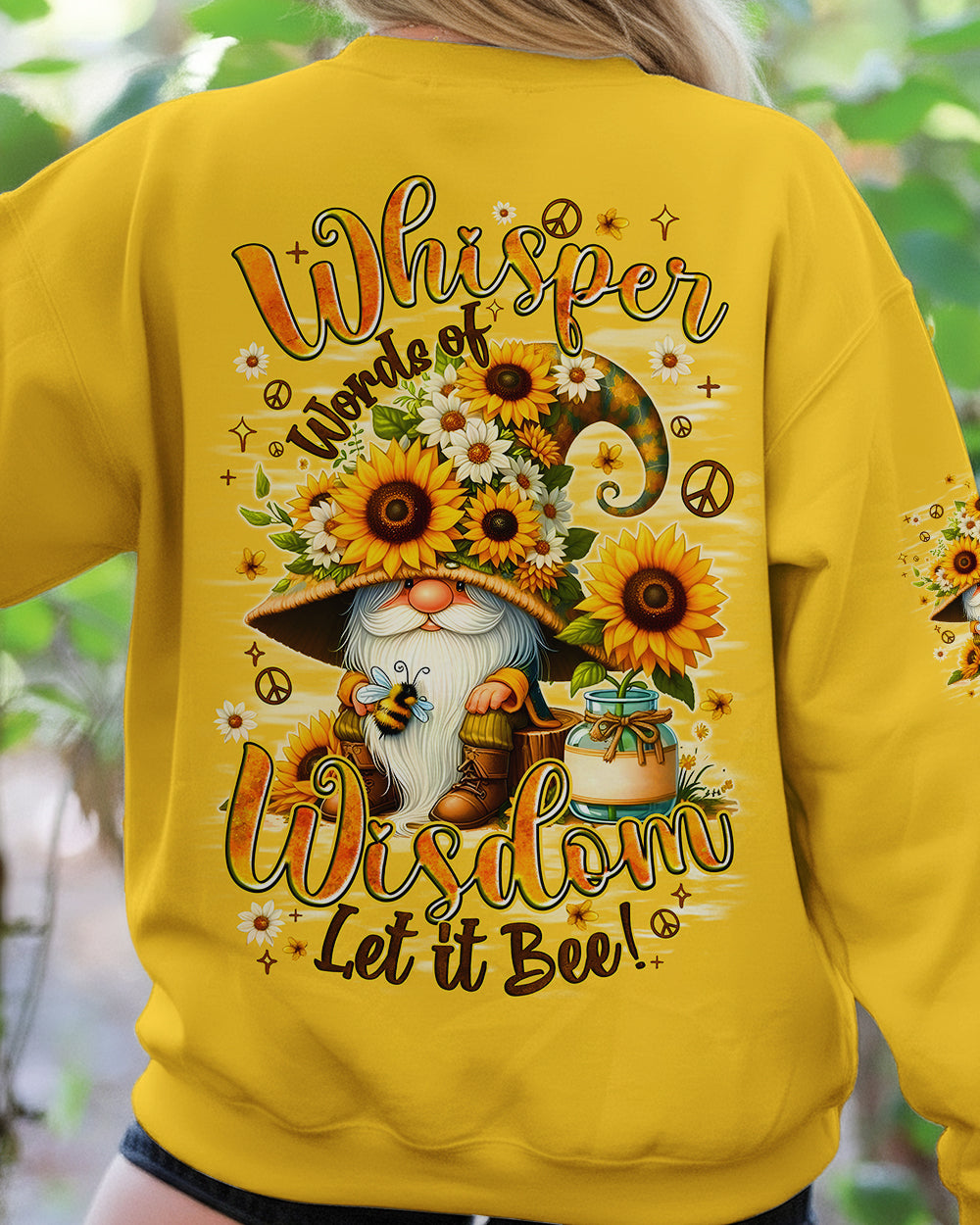 WHISPER WORDS OF WISDOM LET IT BEE GNOME ALL OVER PRINT - TYQY1301262