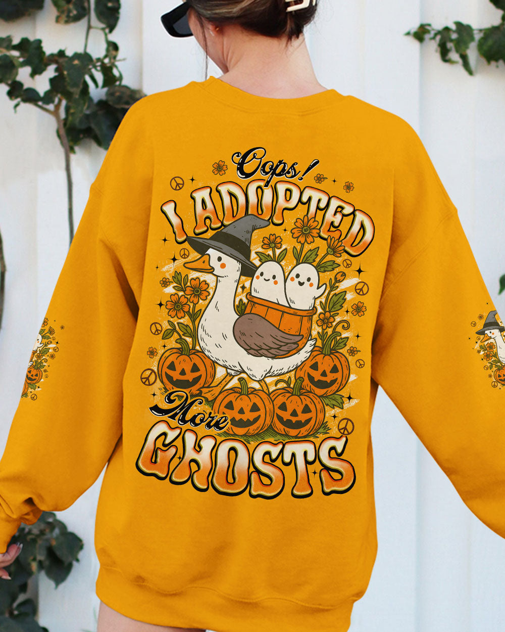OOPS I ADOPTED MORE GHOSTS DUCK HIPPIE HALLOWEEN ALL OVER PRINT - TYQY1308253