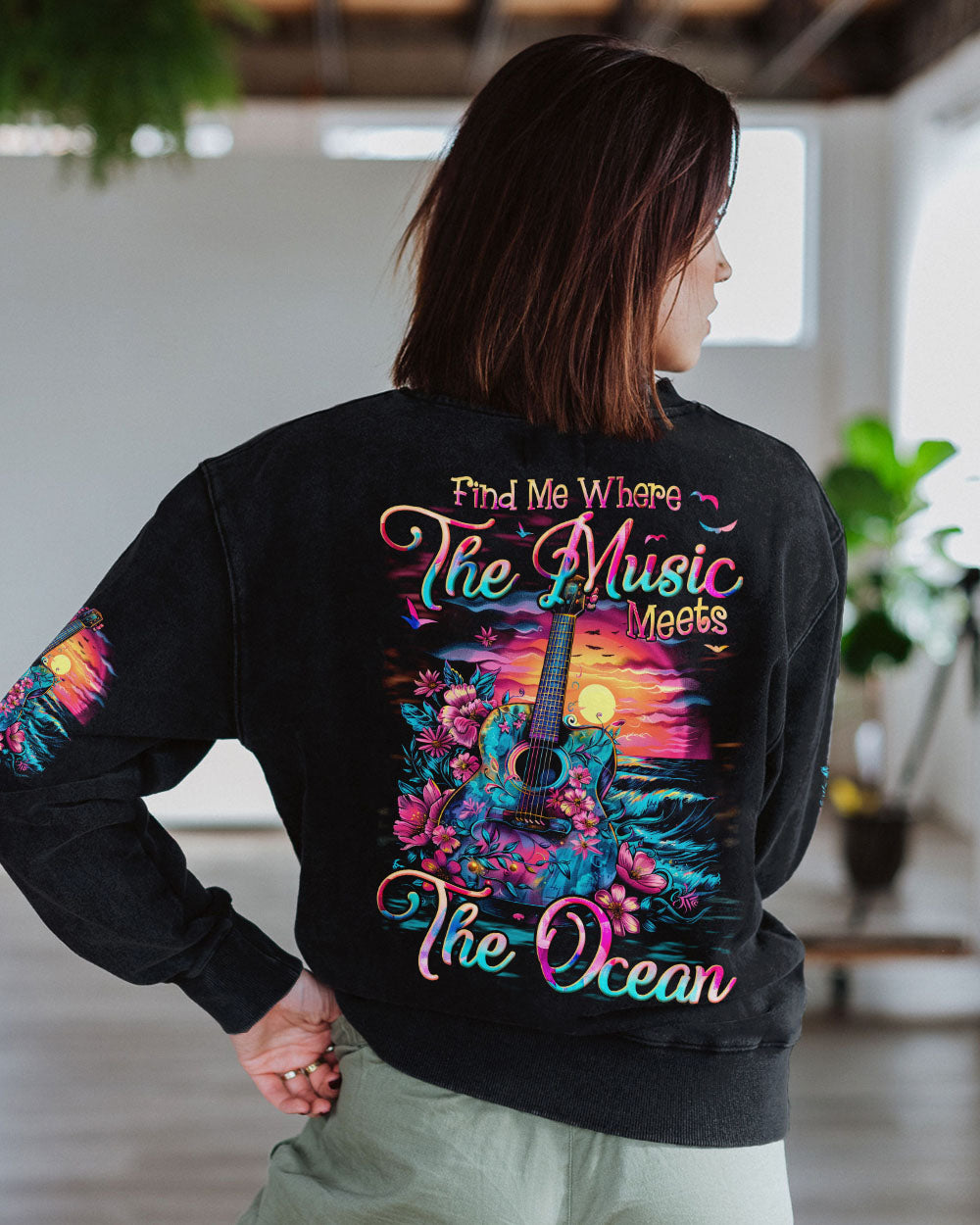 FIND ME WHERE THE MUSIC MEETS THE OCEAN ALL OVER PRINT - TYQY1312242