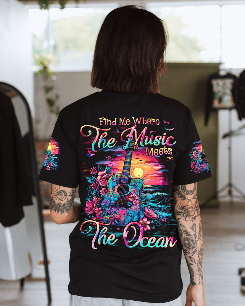 FIND ME WHERE THE MUSIC MEETS THE OCEAN ALL OVER PRINT - TYQY1312242