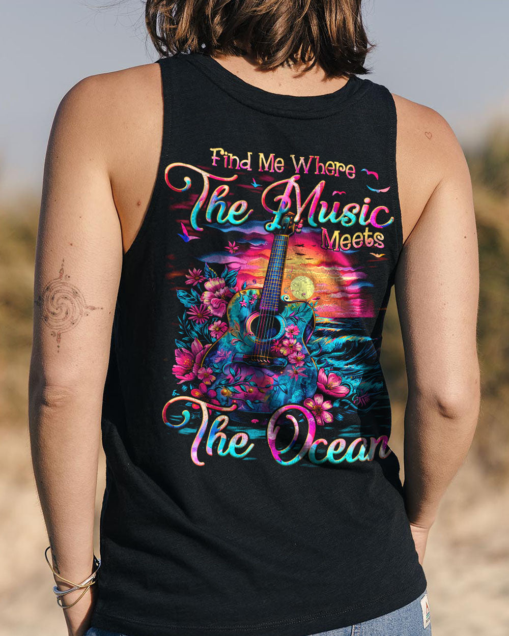 FIND ME WHERE THE MUSIC MEETS THE OCEAN ALL OVER PRINT - TYQY1312242