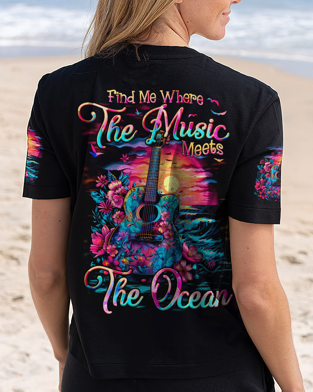 FIND ME WHERE THE MUSIC MEETS THE OCEAN ALL OVER PRINT - TYQY1312242