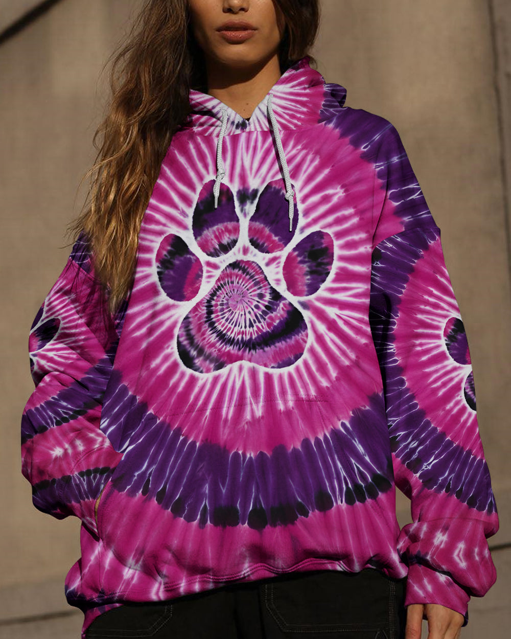PAW PRINT TIE DYE ALL OVER PRINT - TYQY1312251