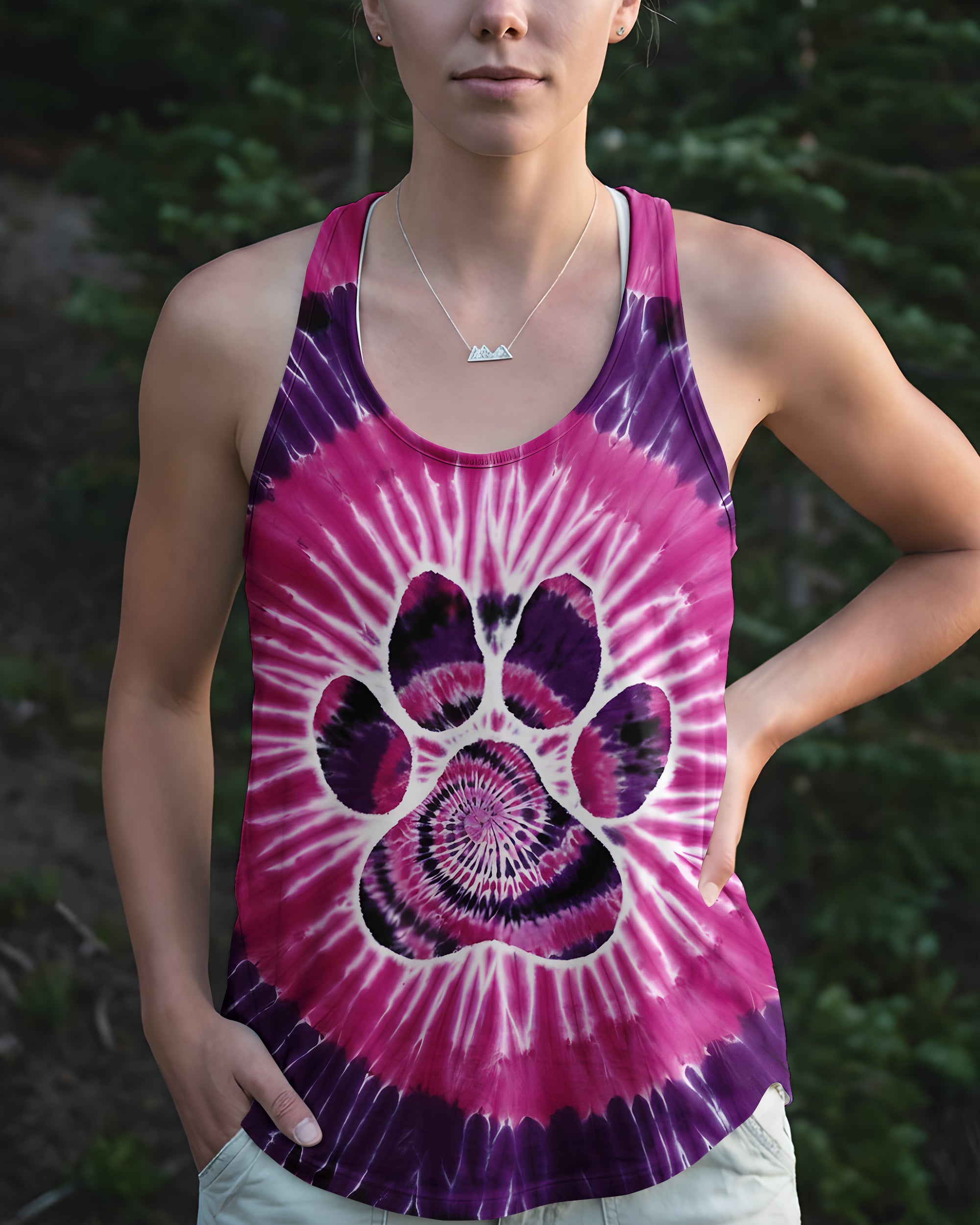 PAW PRINT TIE DYE ALL OVER PRINT - TYQY1312251